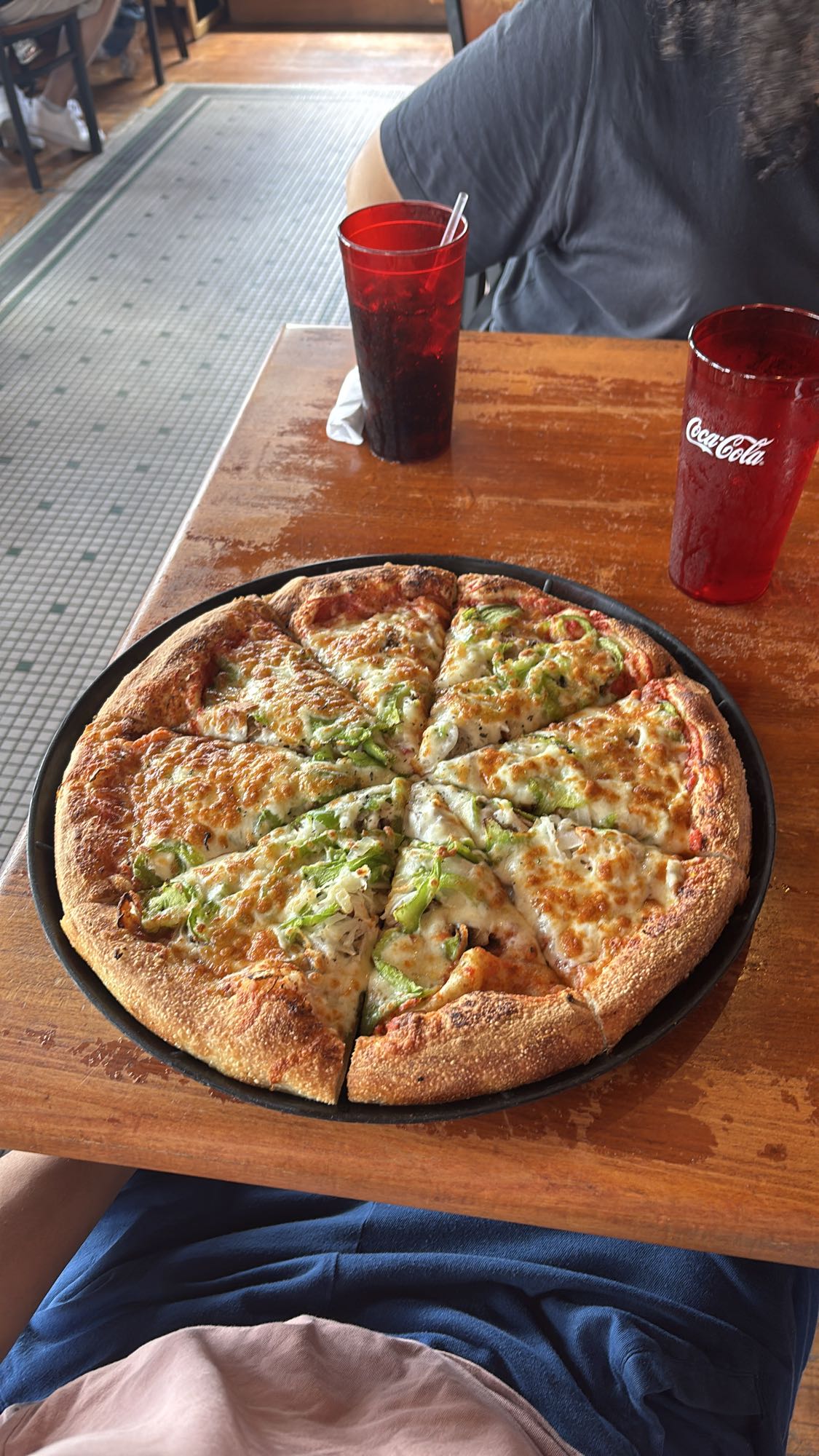 pizza de verduras y queso