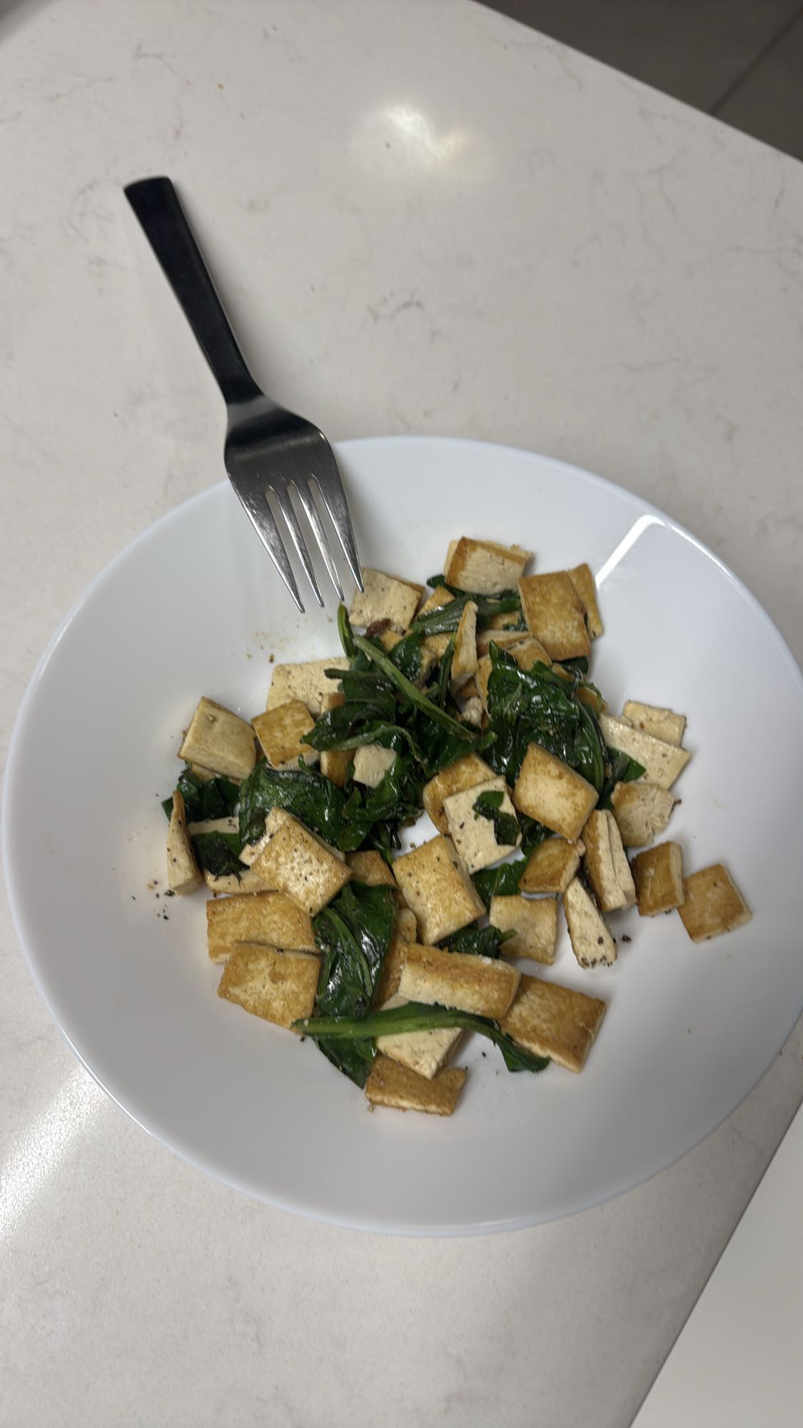 Tofu Spinach Stir-fry