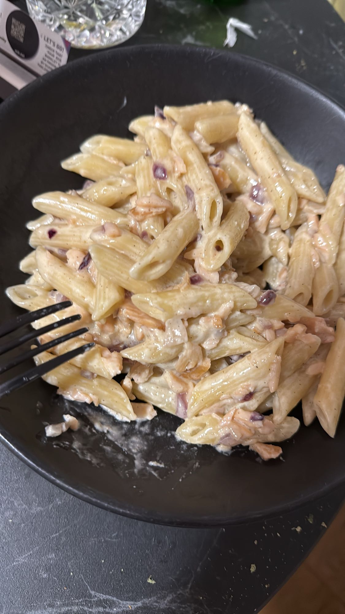 Zalmroom penne pasta