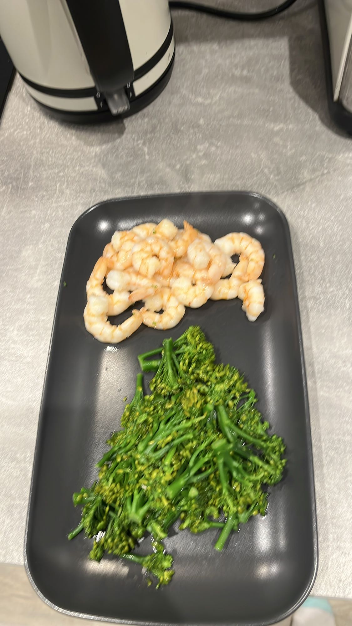 Shrimp and Broccolini Plate