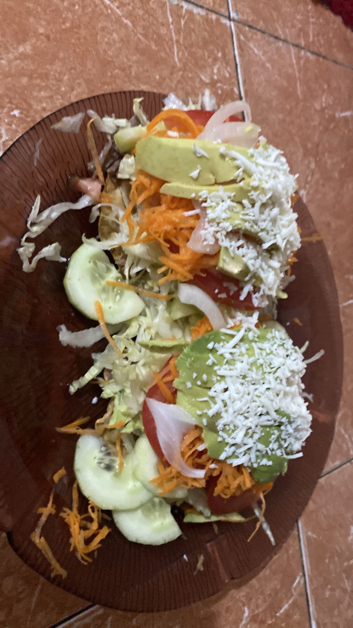 tostadas con vegetales
