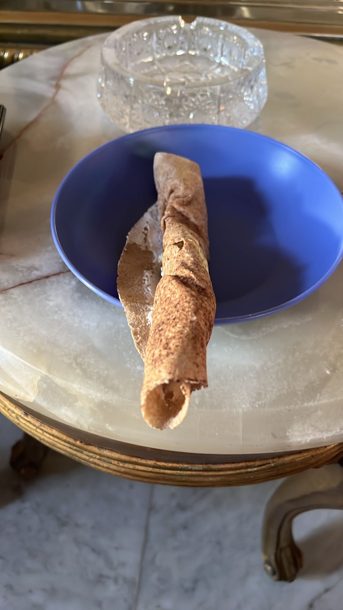 Brown bread with labneh