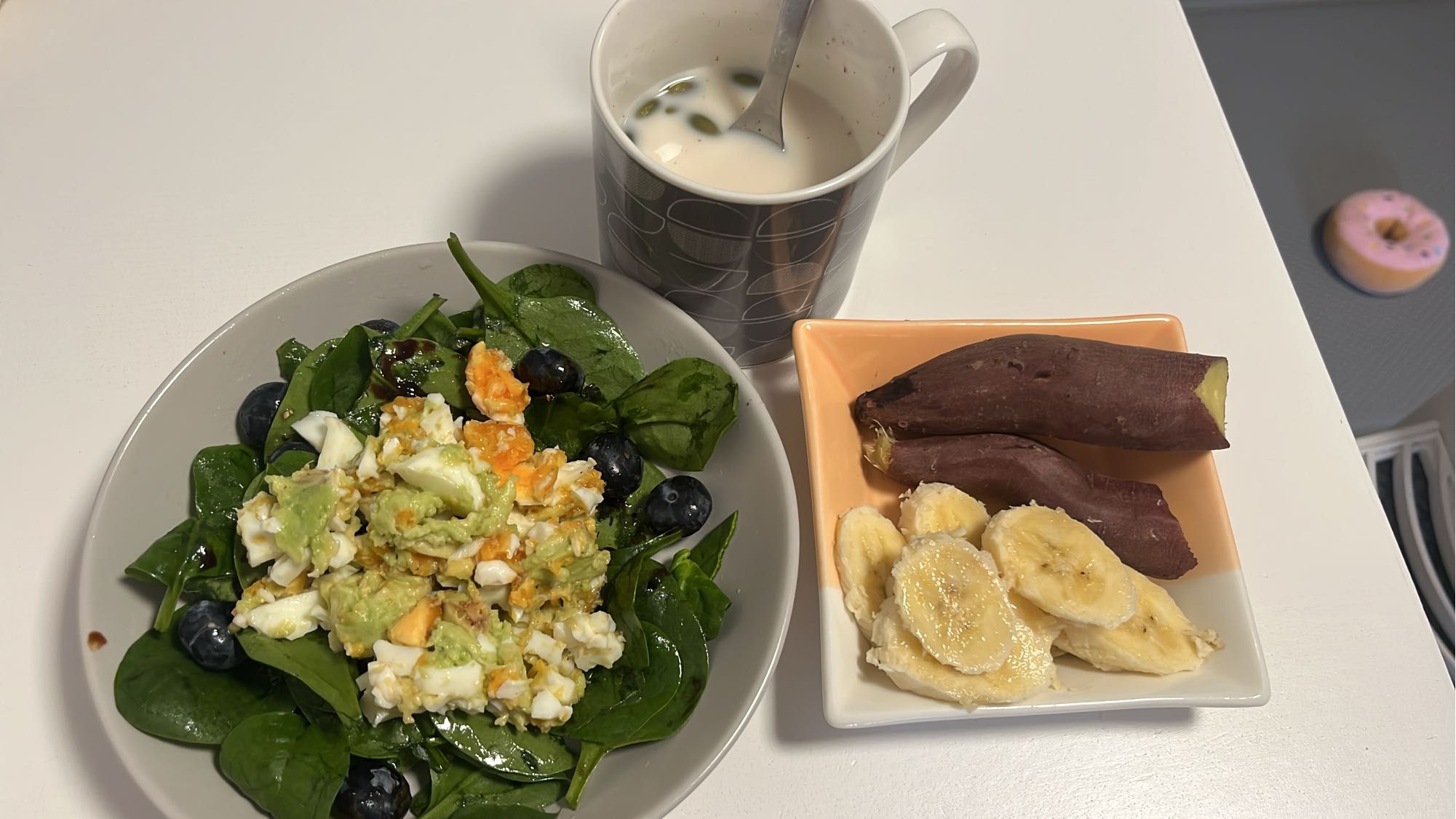 Egg salad & sweet potato plate