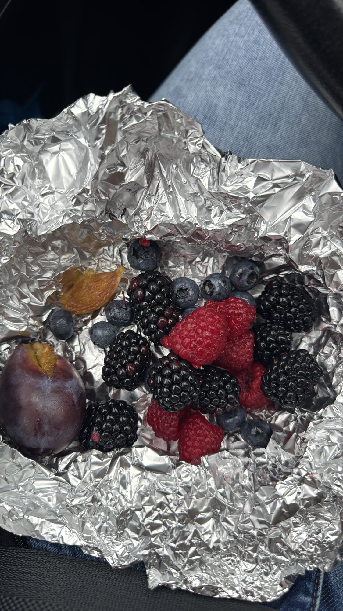 Bessen en pruim snack