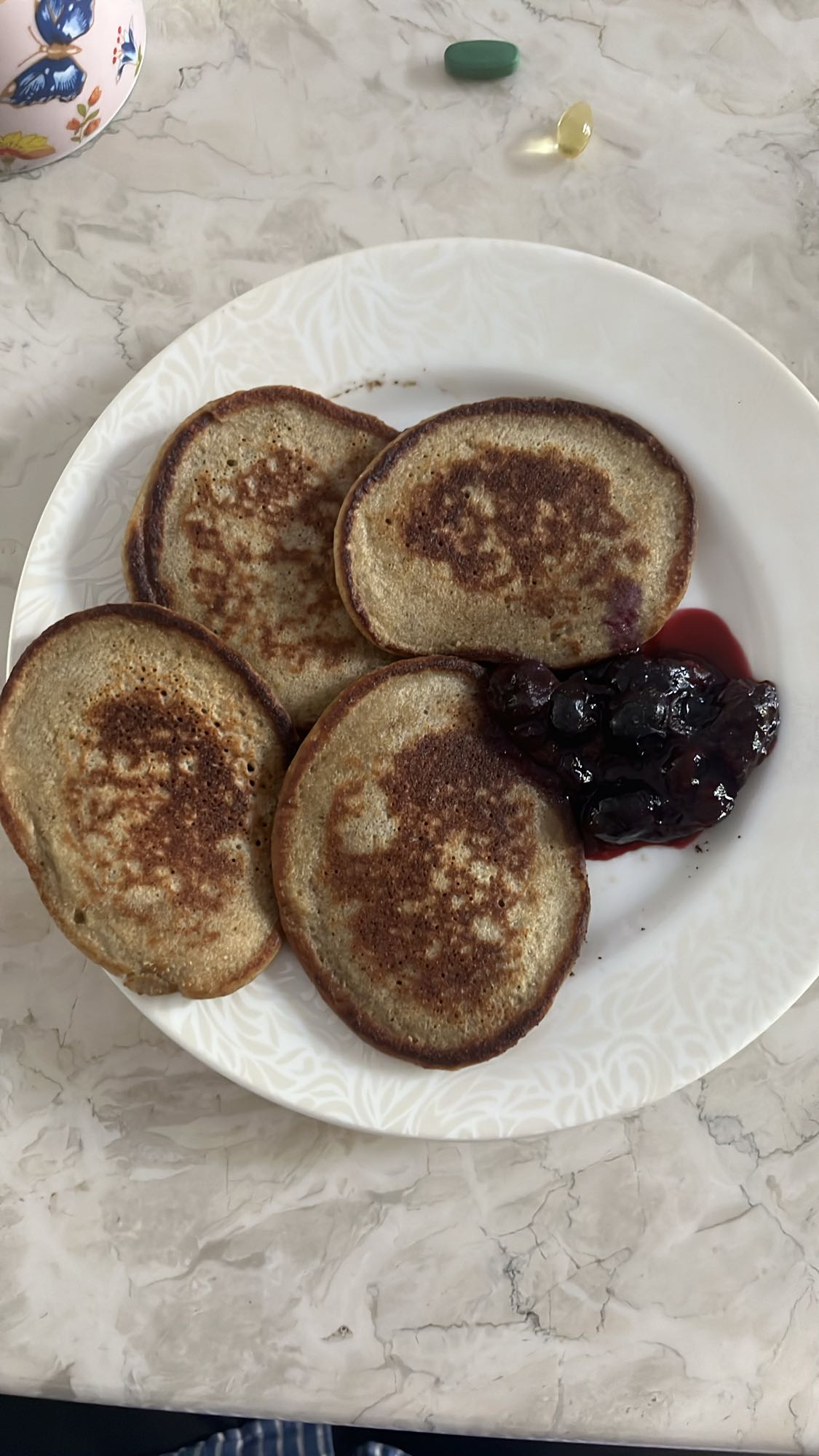 Pancakes with berry jam