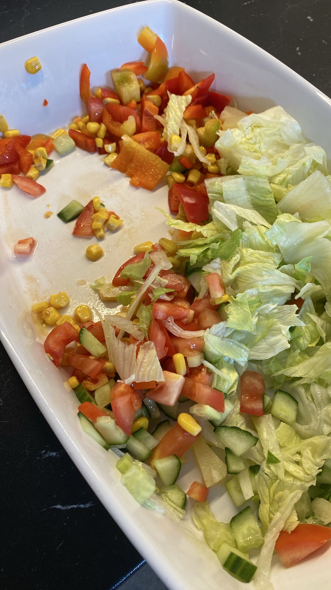 Grönsallad med majs