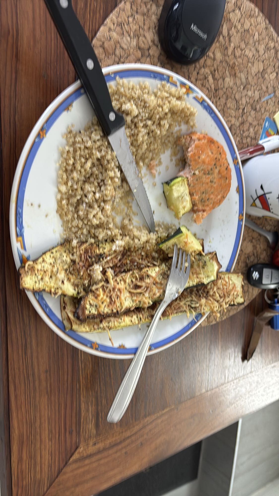 Saumon, courgette, quinoa