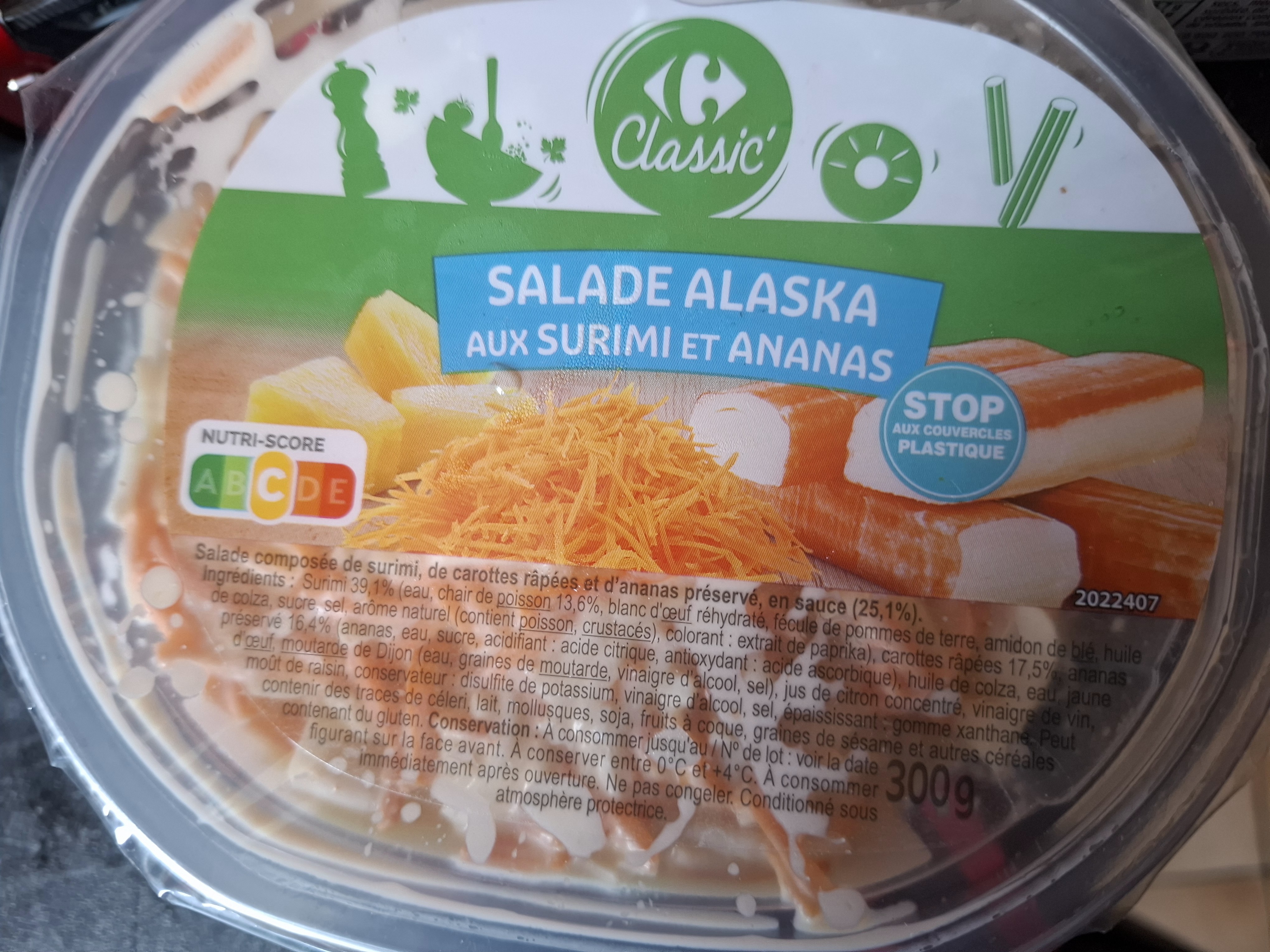 Salade Alaska surimi ananas