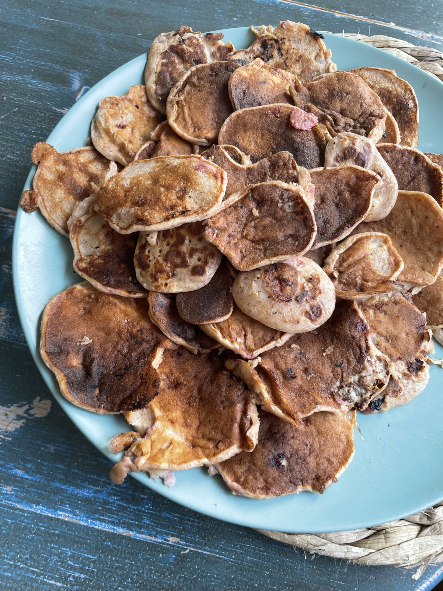 mini tortitas de plátano
