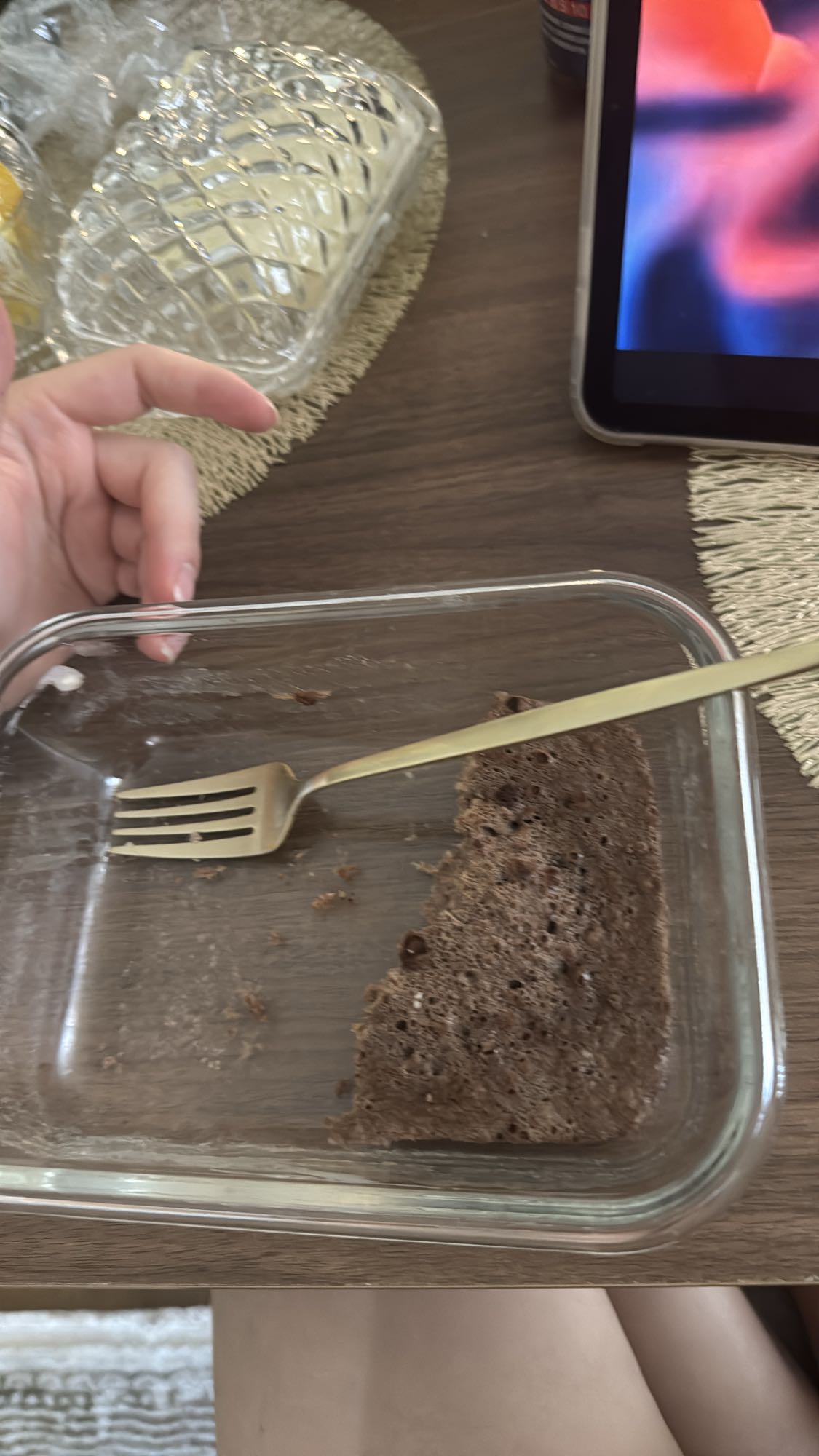 шоколадный пирог с протеином и бананом