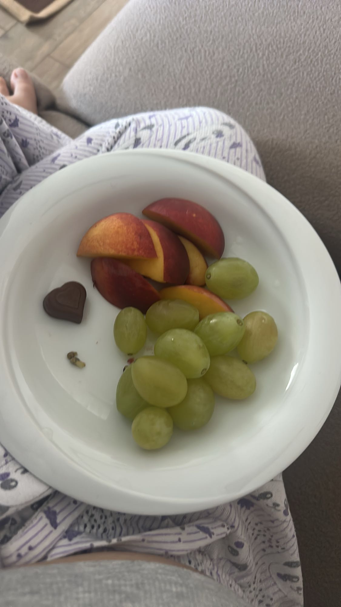 Fruit and chocolate snack