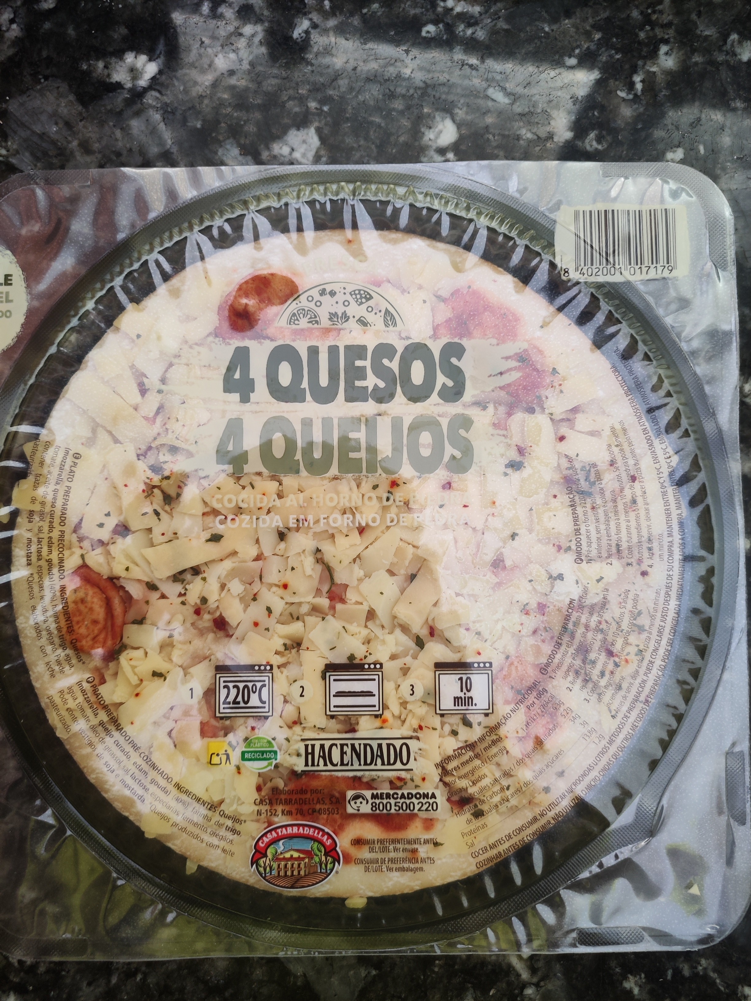 Pizza 4 quesos