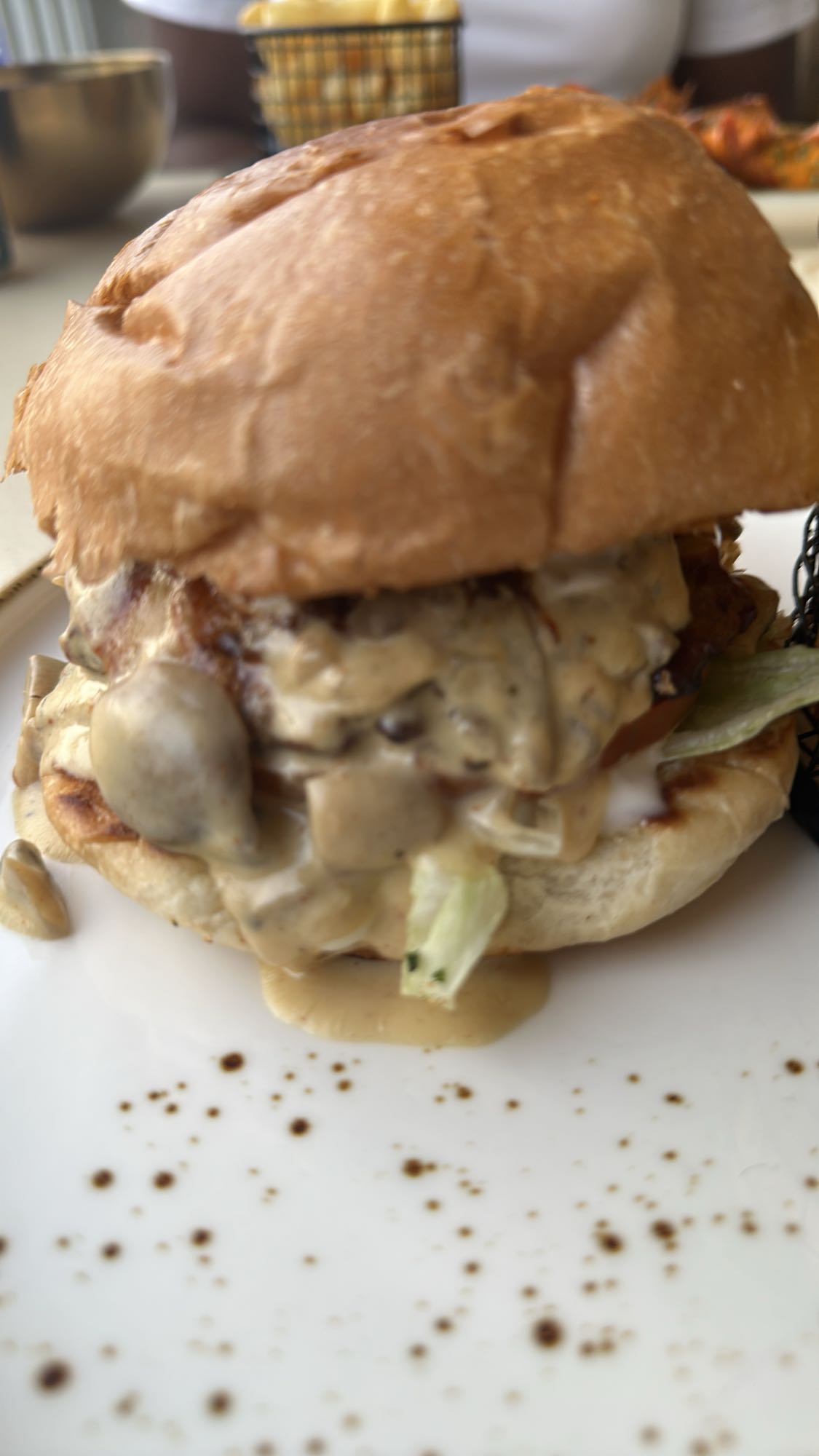 Creamy Mushroom Burger