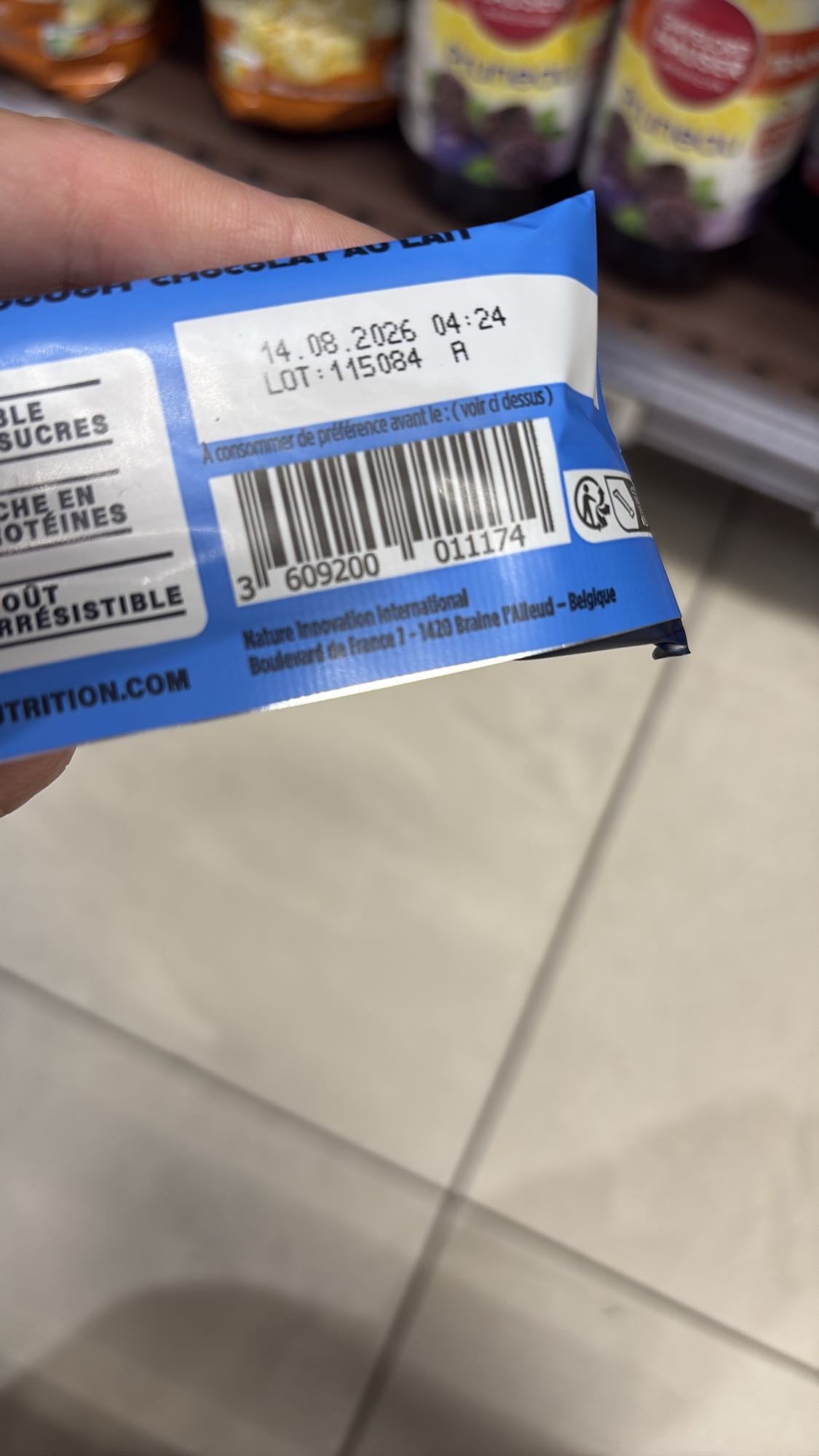 Barre protéinée chocolat