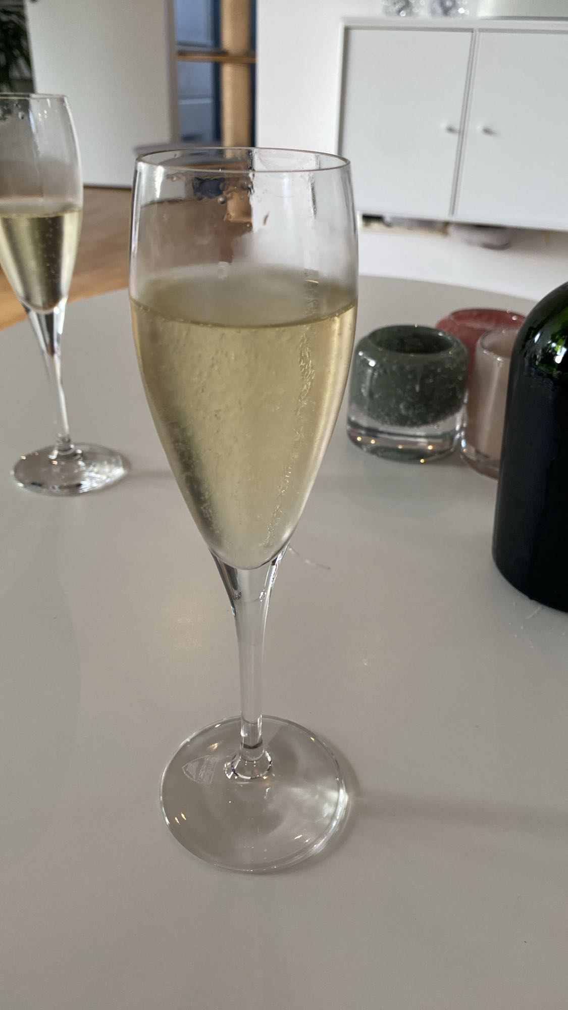 Glas mousserande vin