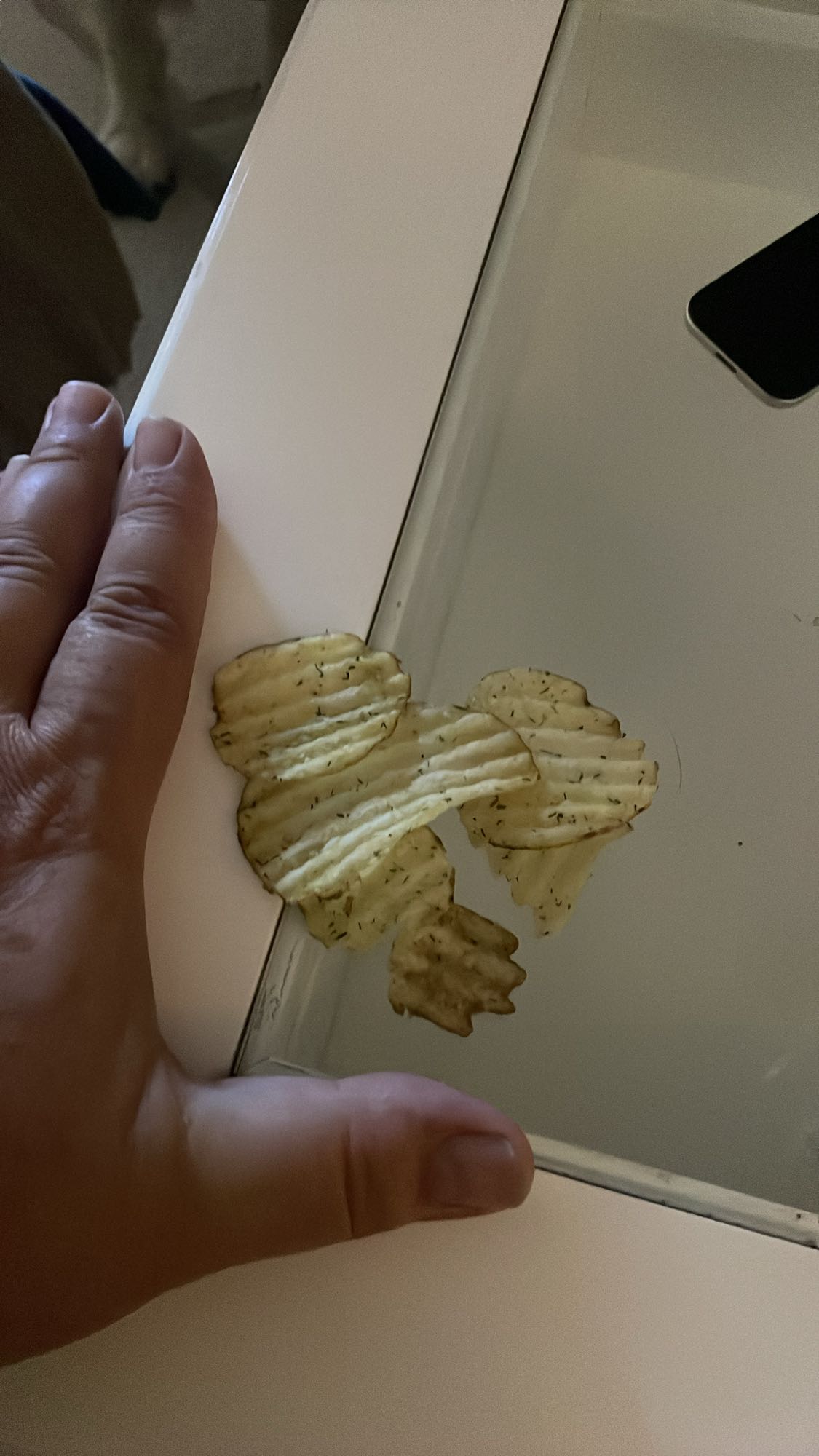 Räfflade potatischips