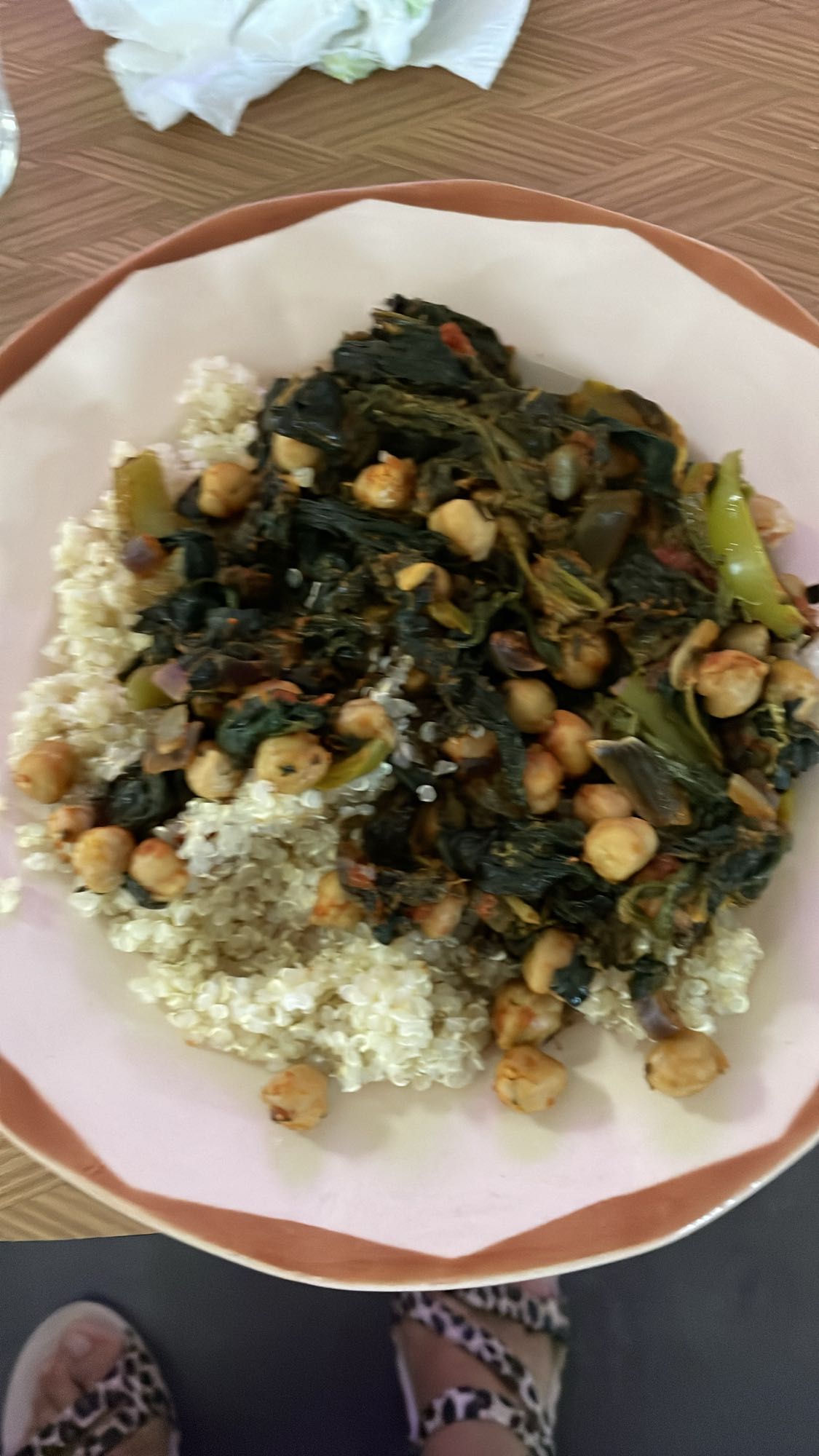 Quinoa pois chiches épinards