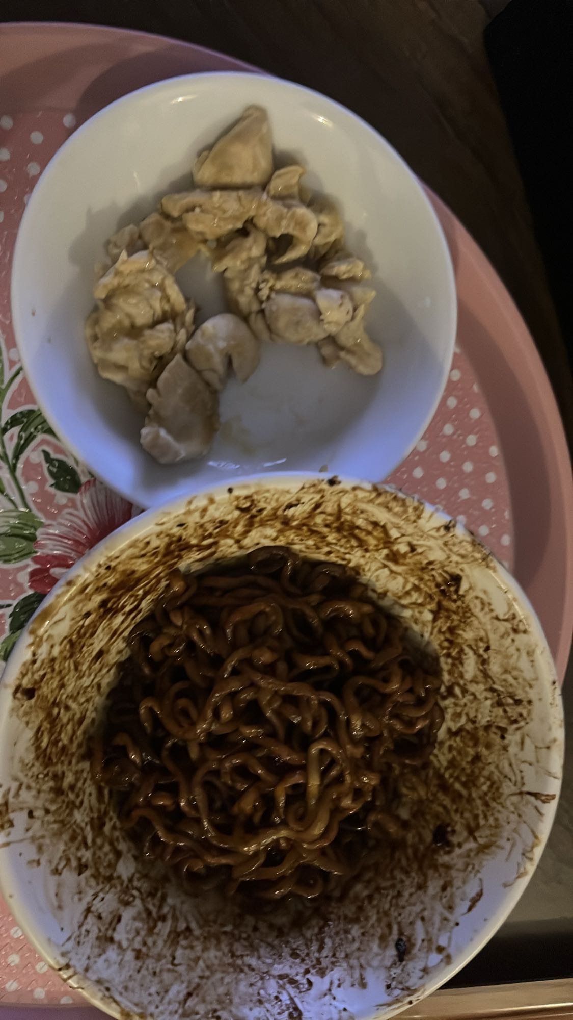 Chicken and black bean noodles