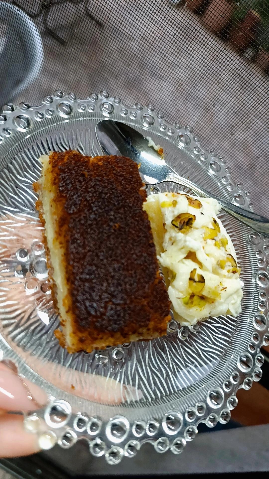 Künefe with ice cream