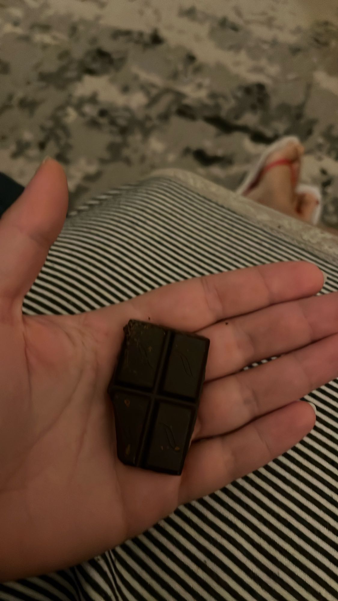 Dark chocolate squares