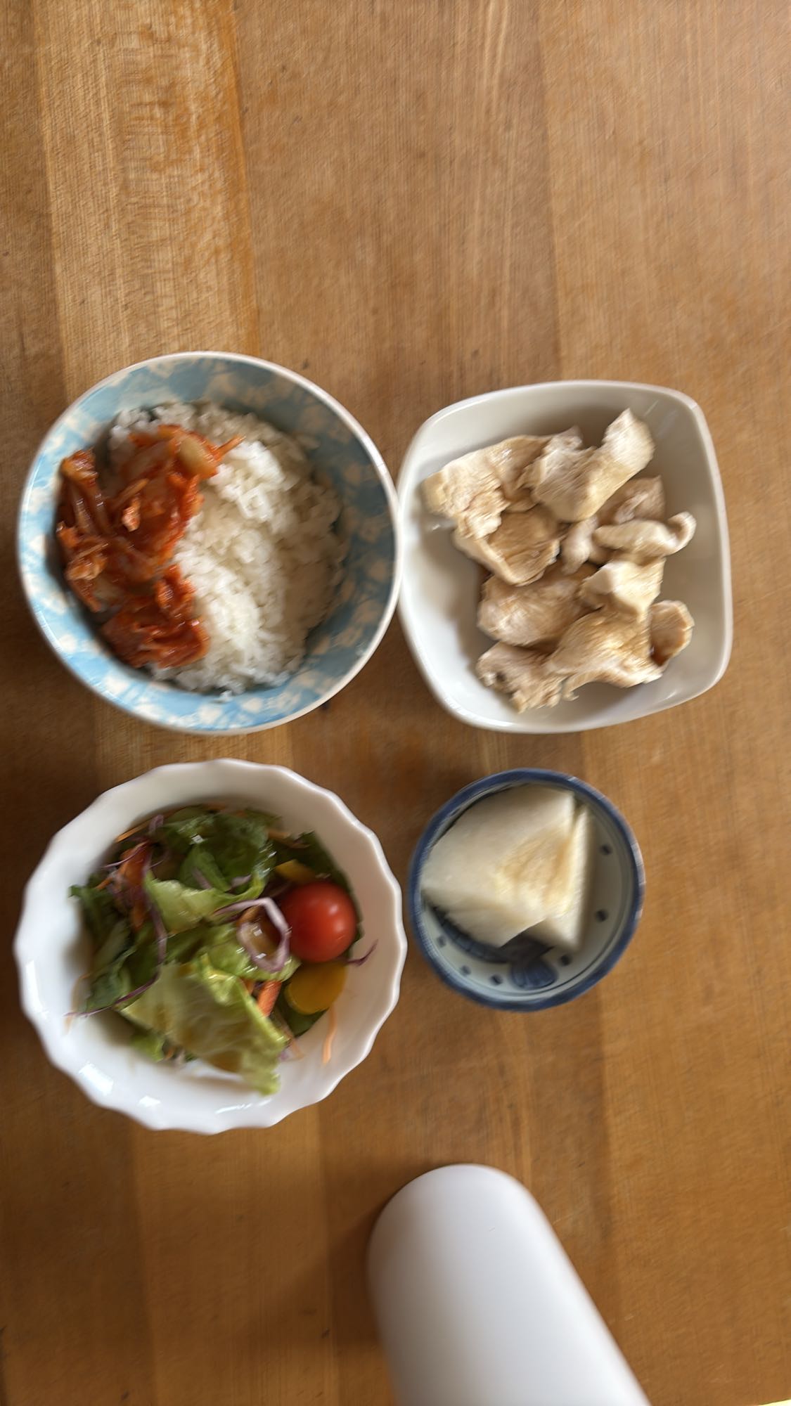 鶏むね肉とごはん定食