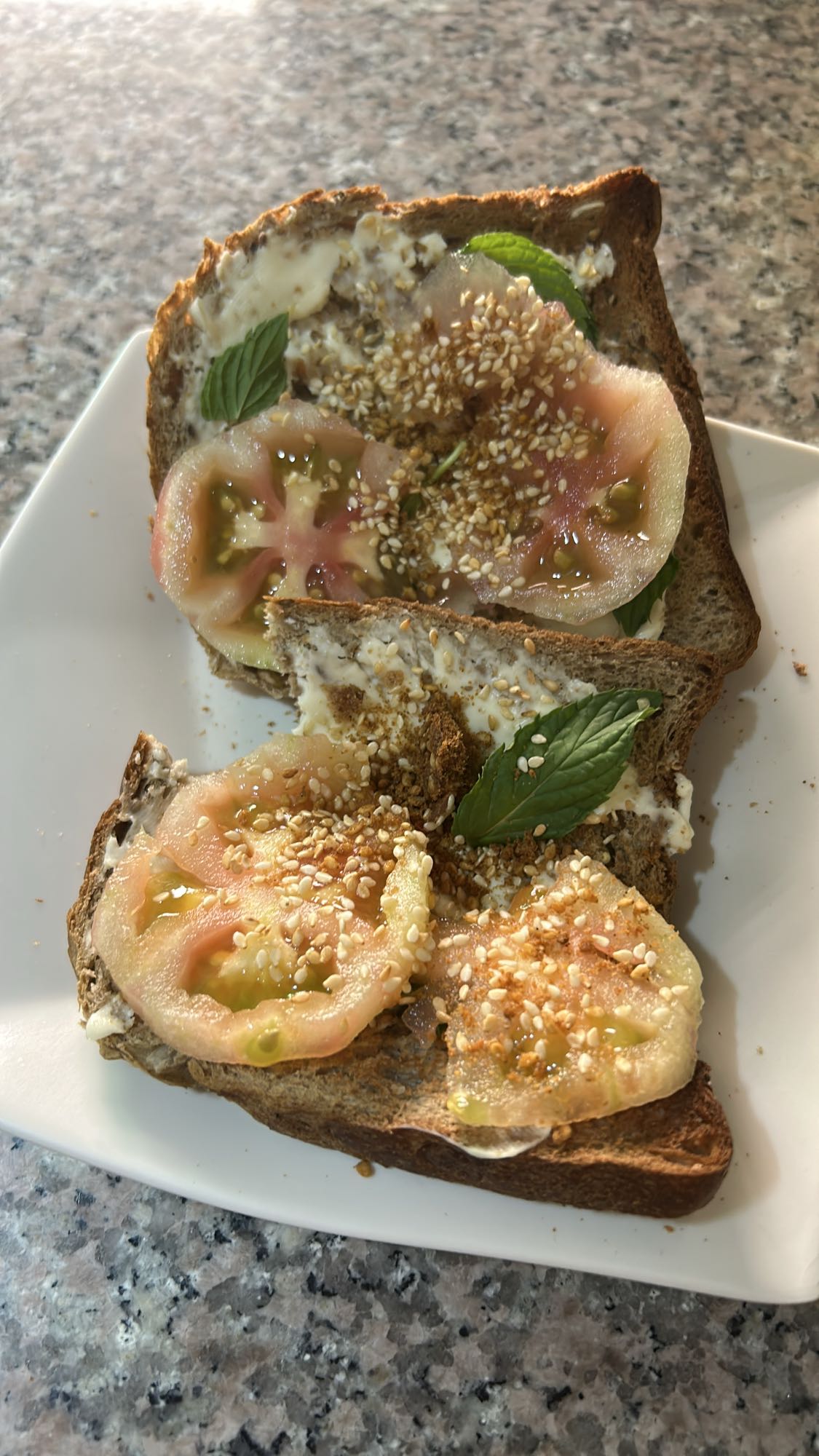 Tomato Sesame Toast