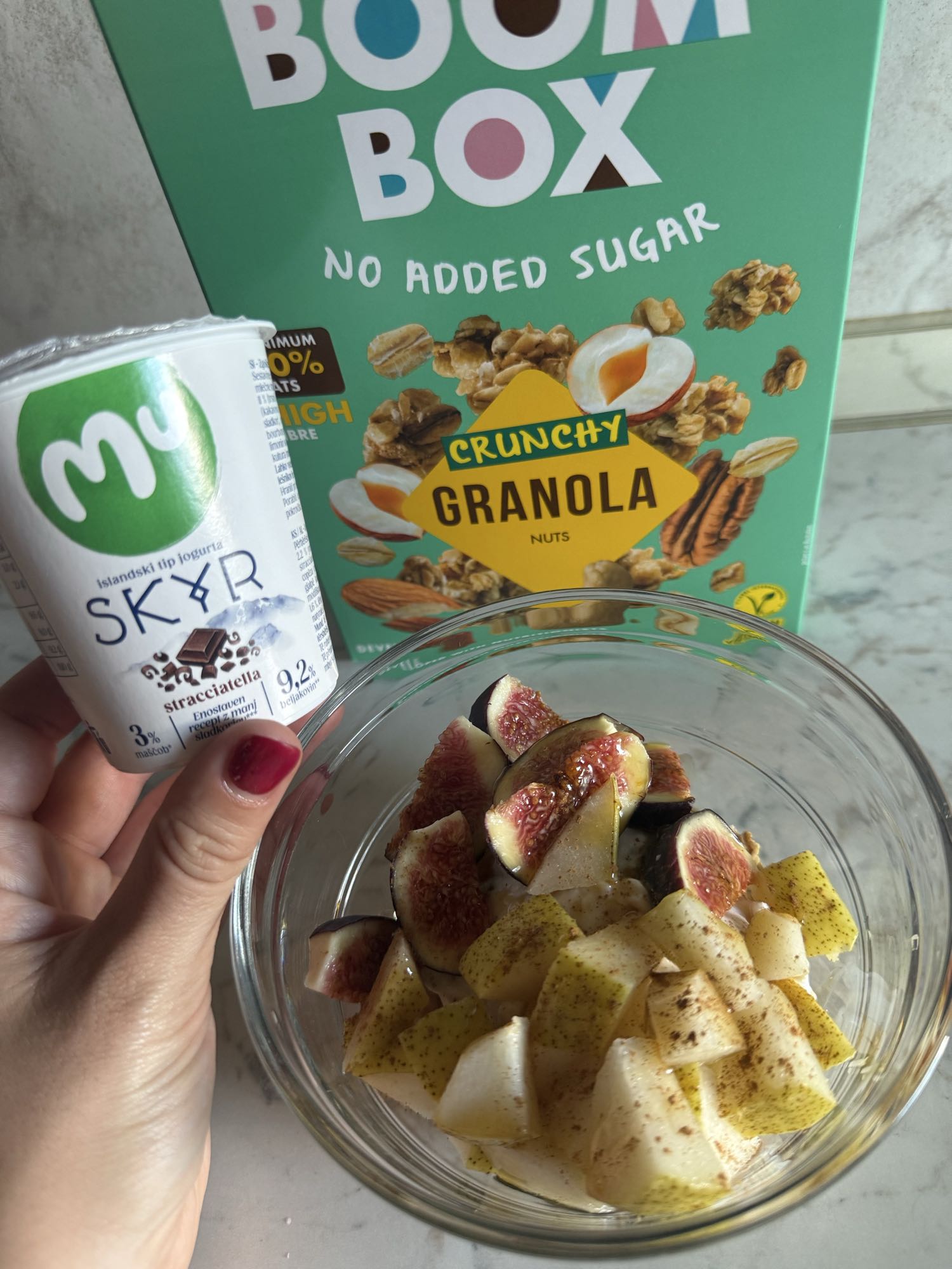 Granola Yogurt Fruit Bowl