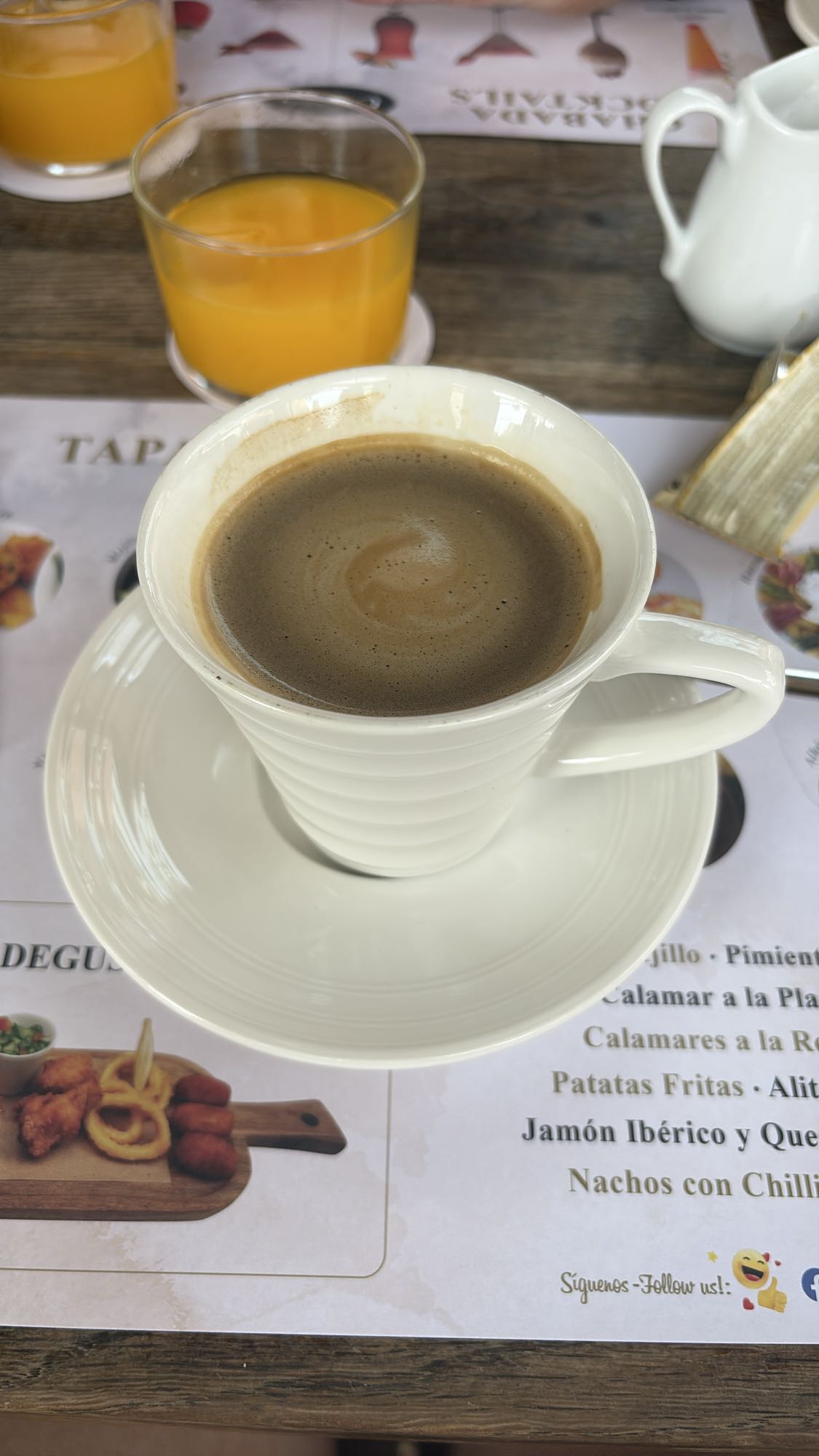 Coffee and orange juice