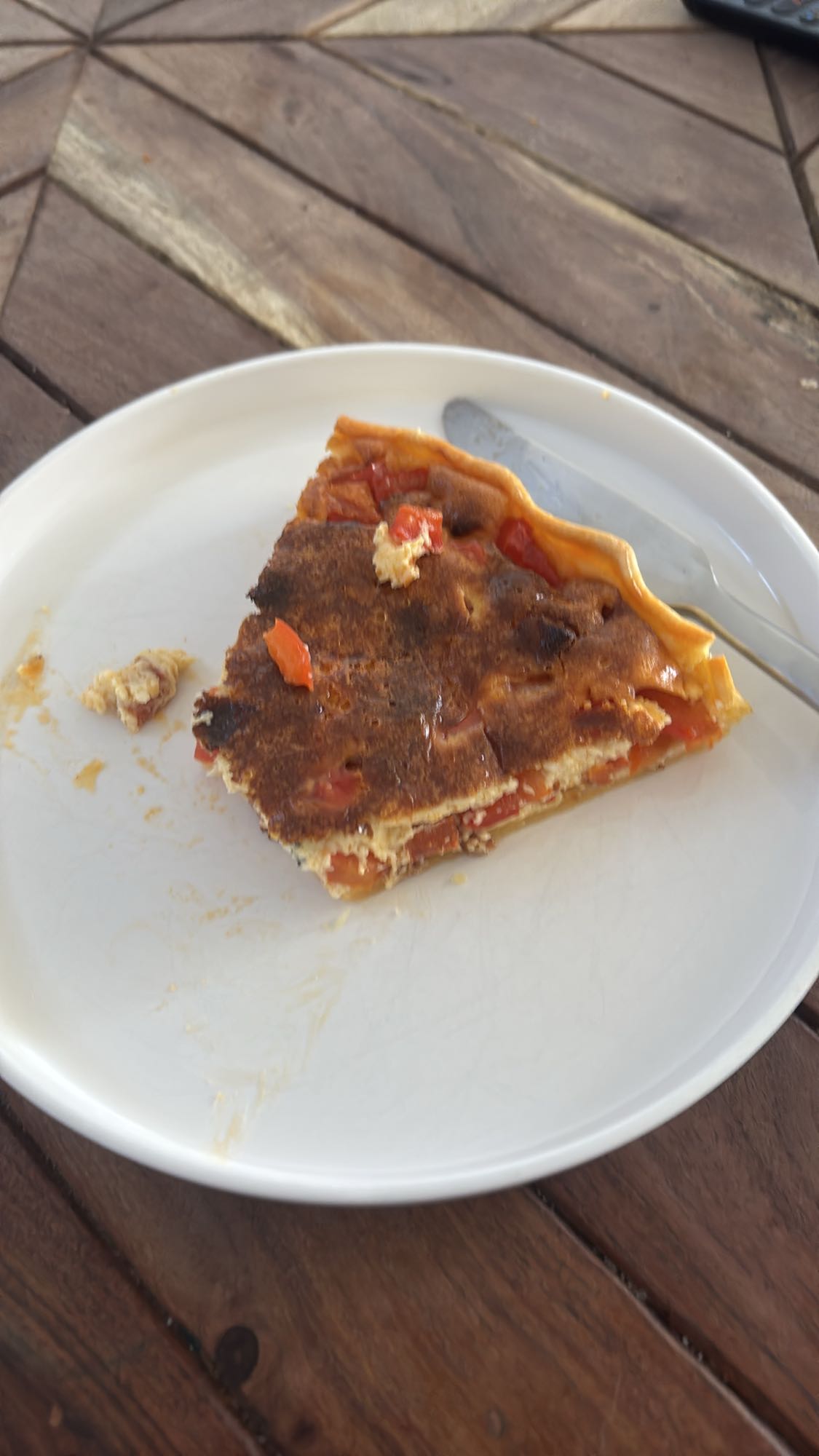 2 parts de quiche poivrons chorizo