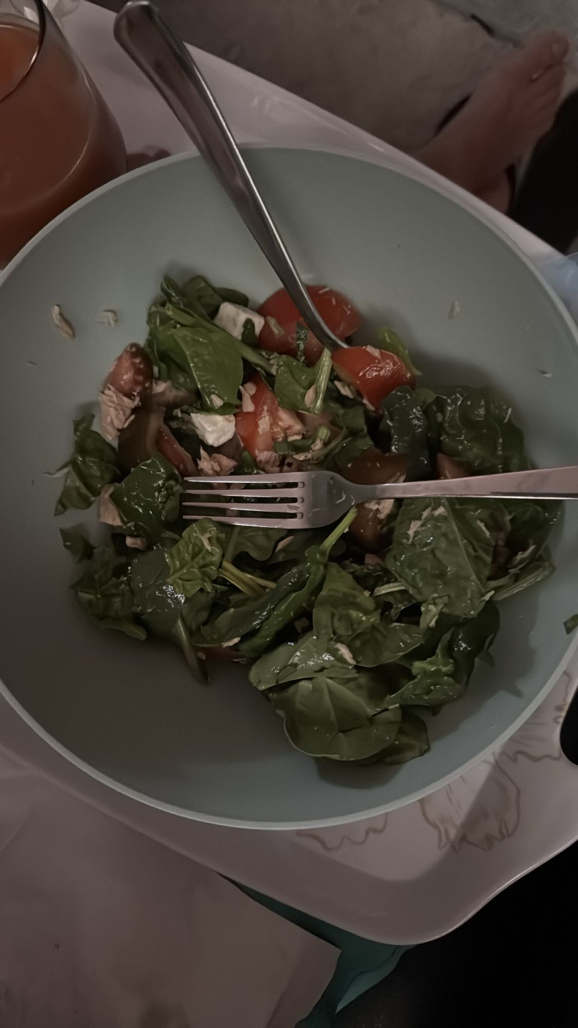 ensalada de espinaca