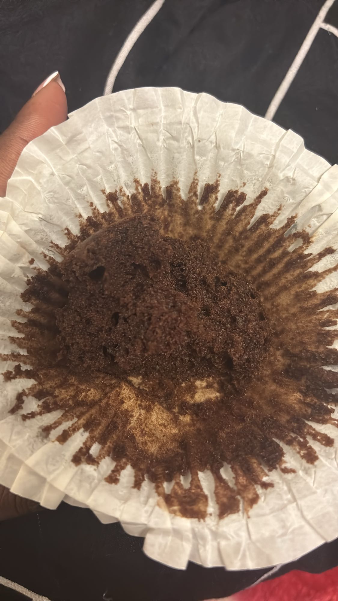 Chocolate cupcake remnant