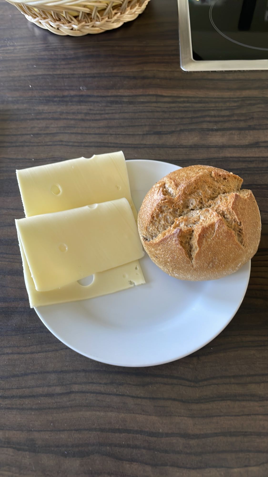 Cheese and bread plate