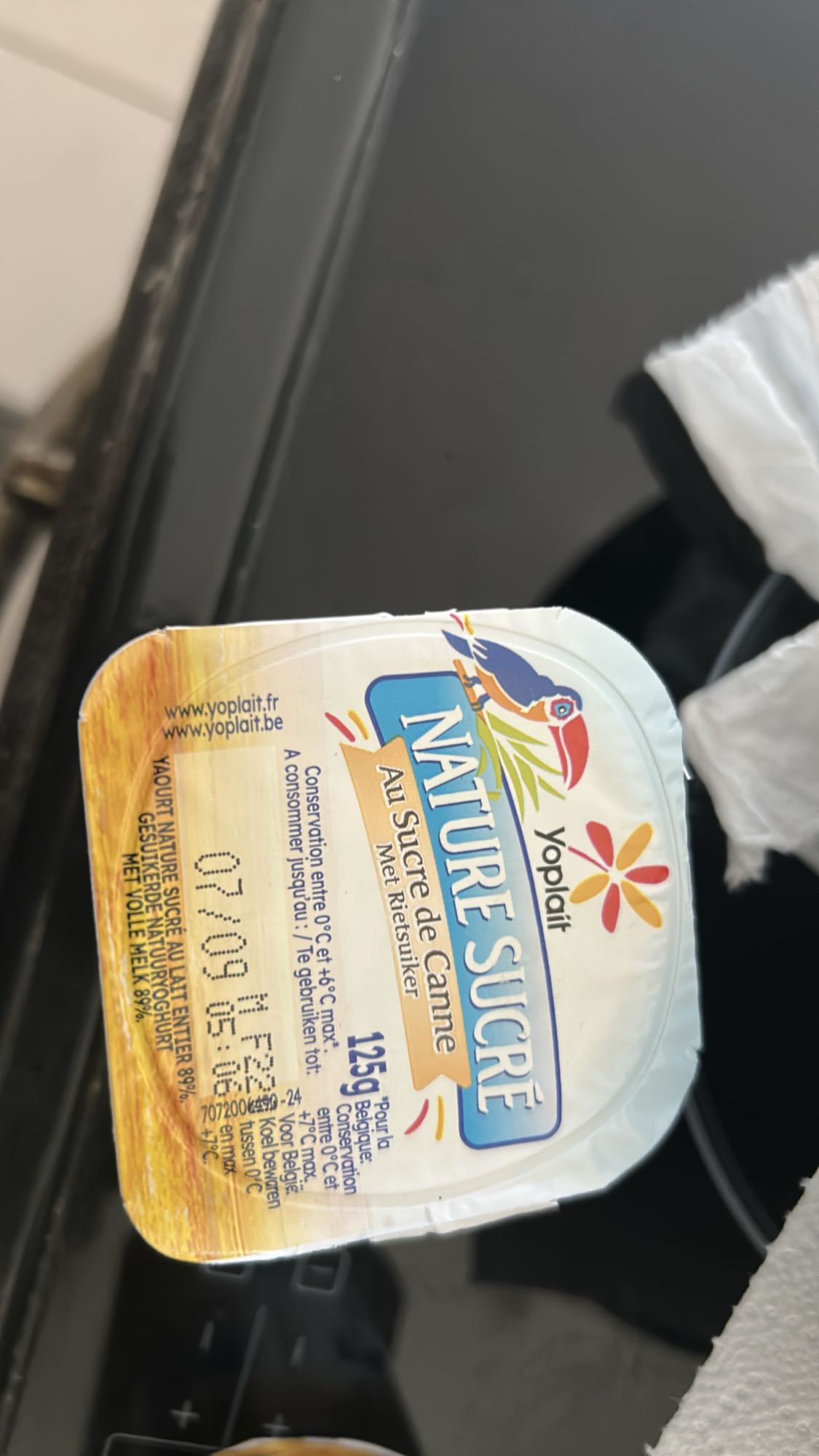 Yaourt nature sucré