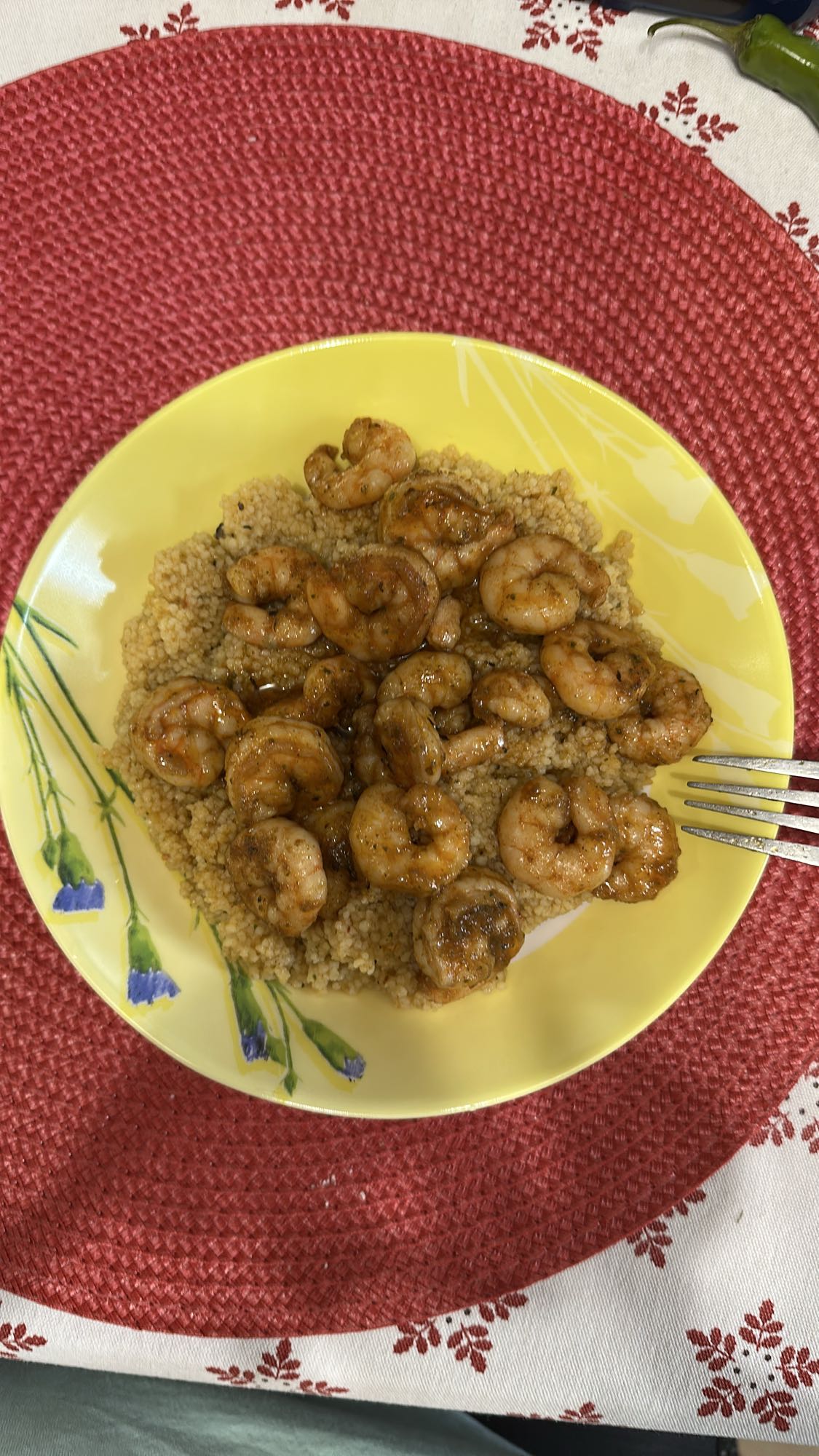 Creveți cu couscous