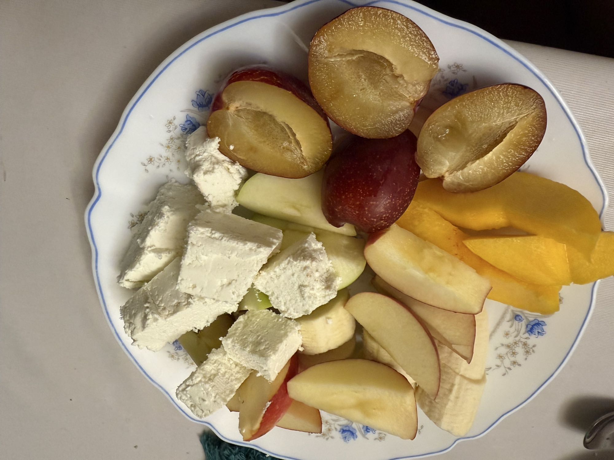 Fruit and cheese plate