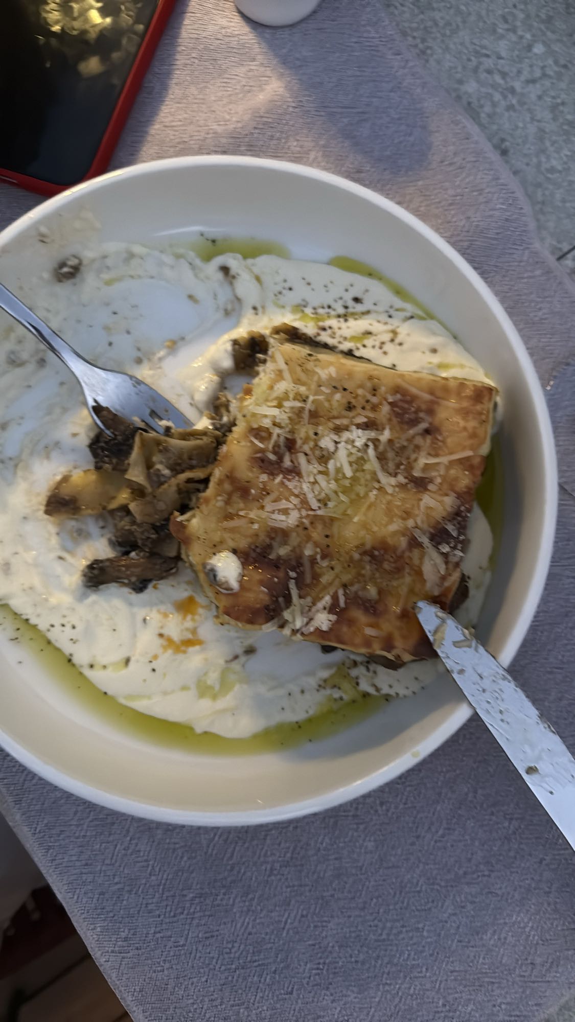 Lasagna cu ciuperci