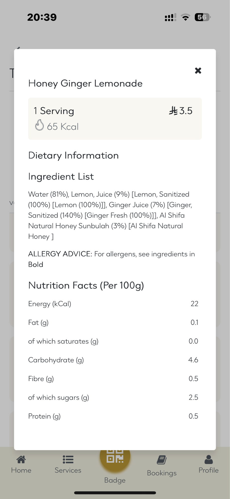 Honey Ginger Lemonade