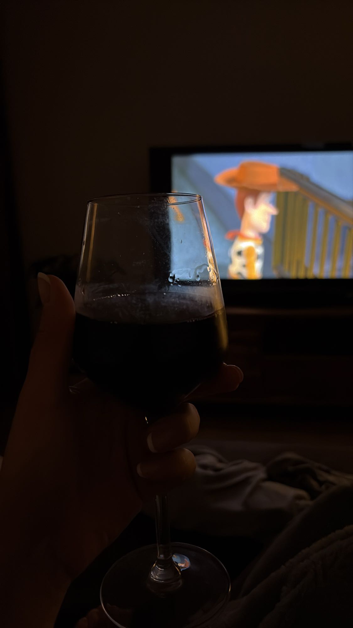 Red wine glass