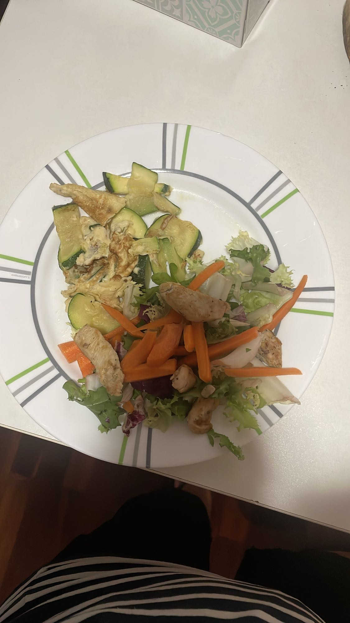Ensalada con pollo y calabacín