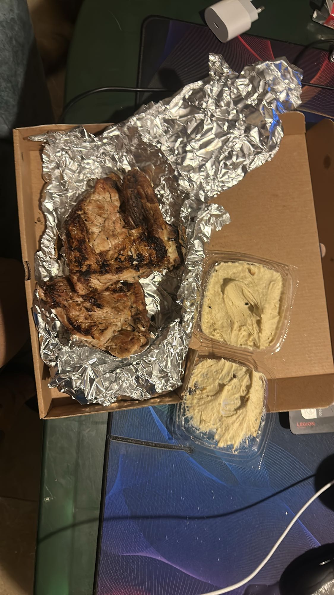 Grilled Chicken with Hummus