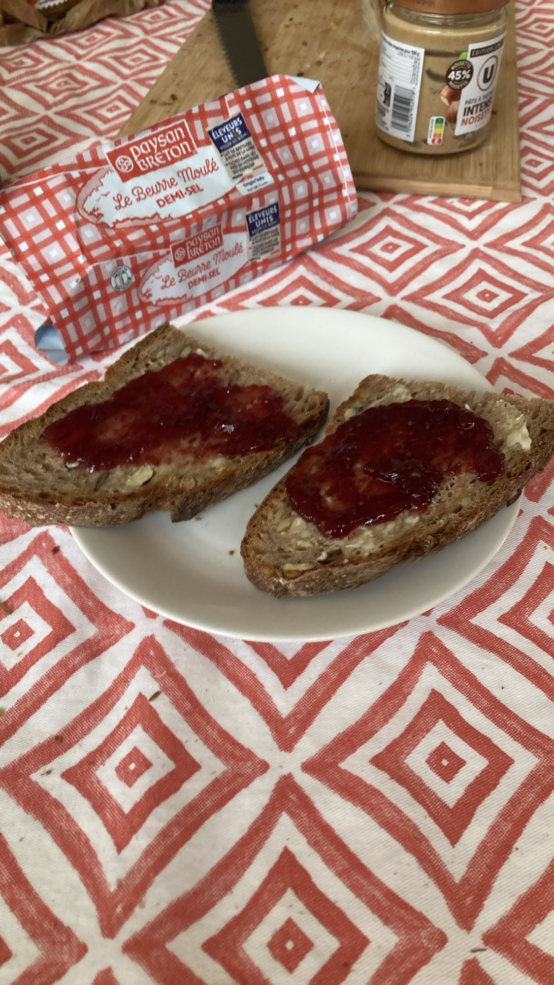 Tartines beurre confiture