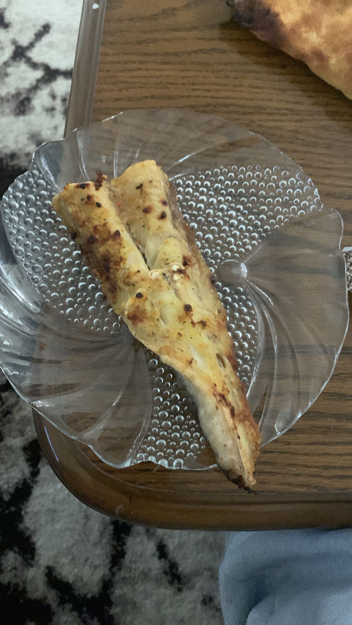 Stuffed flatbread slice