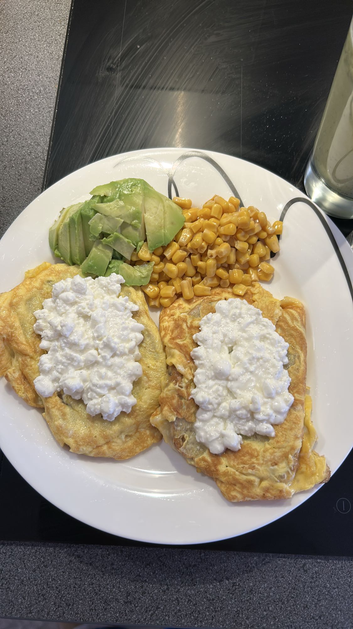 Omelett med cottage cheese