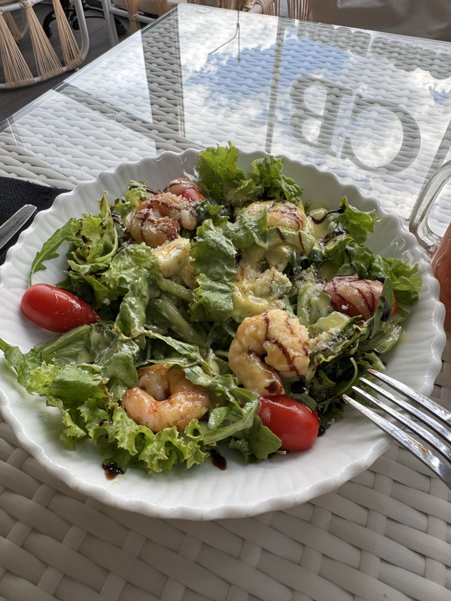 салат с креветками