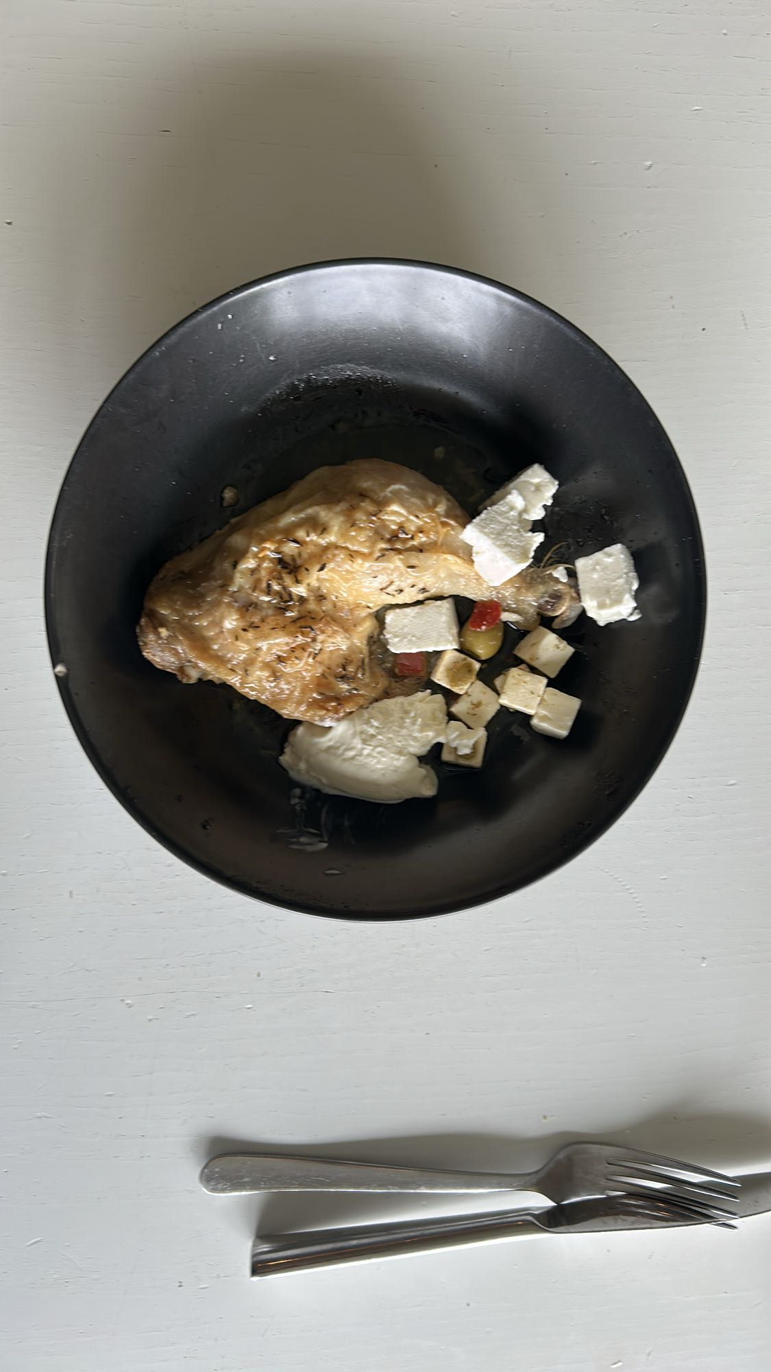 Kyckling med feta och yoghurt