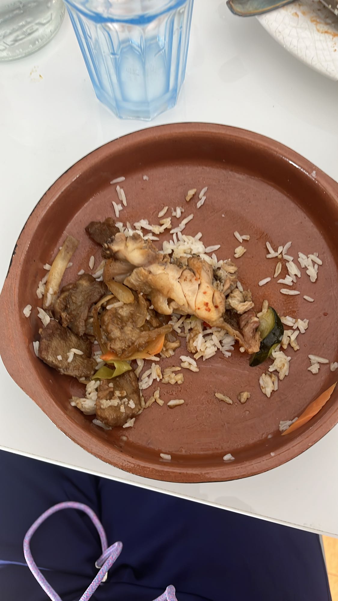 Poulet, riz et légumes