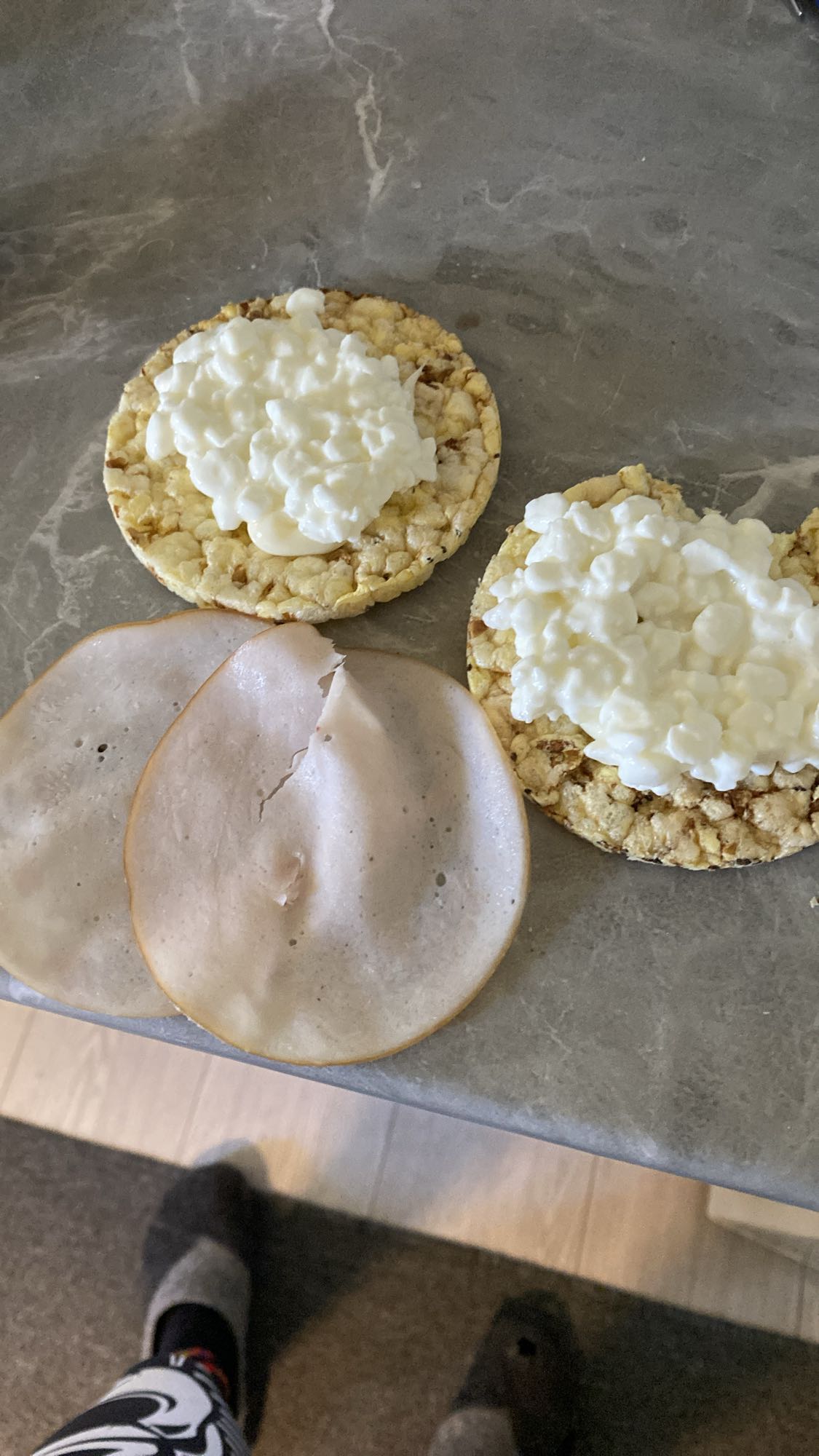 Riskakor med keso och kalkon