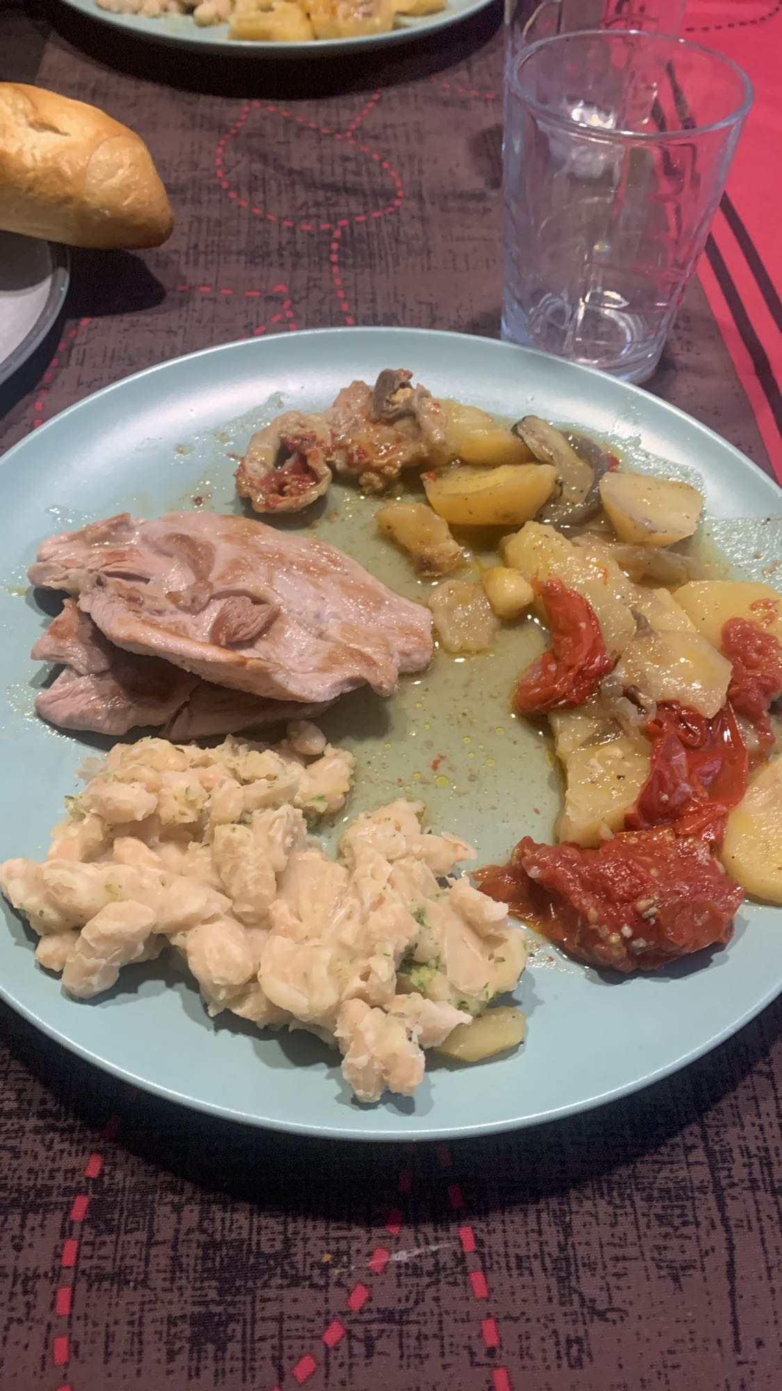 Plato mixto con carne y verduras