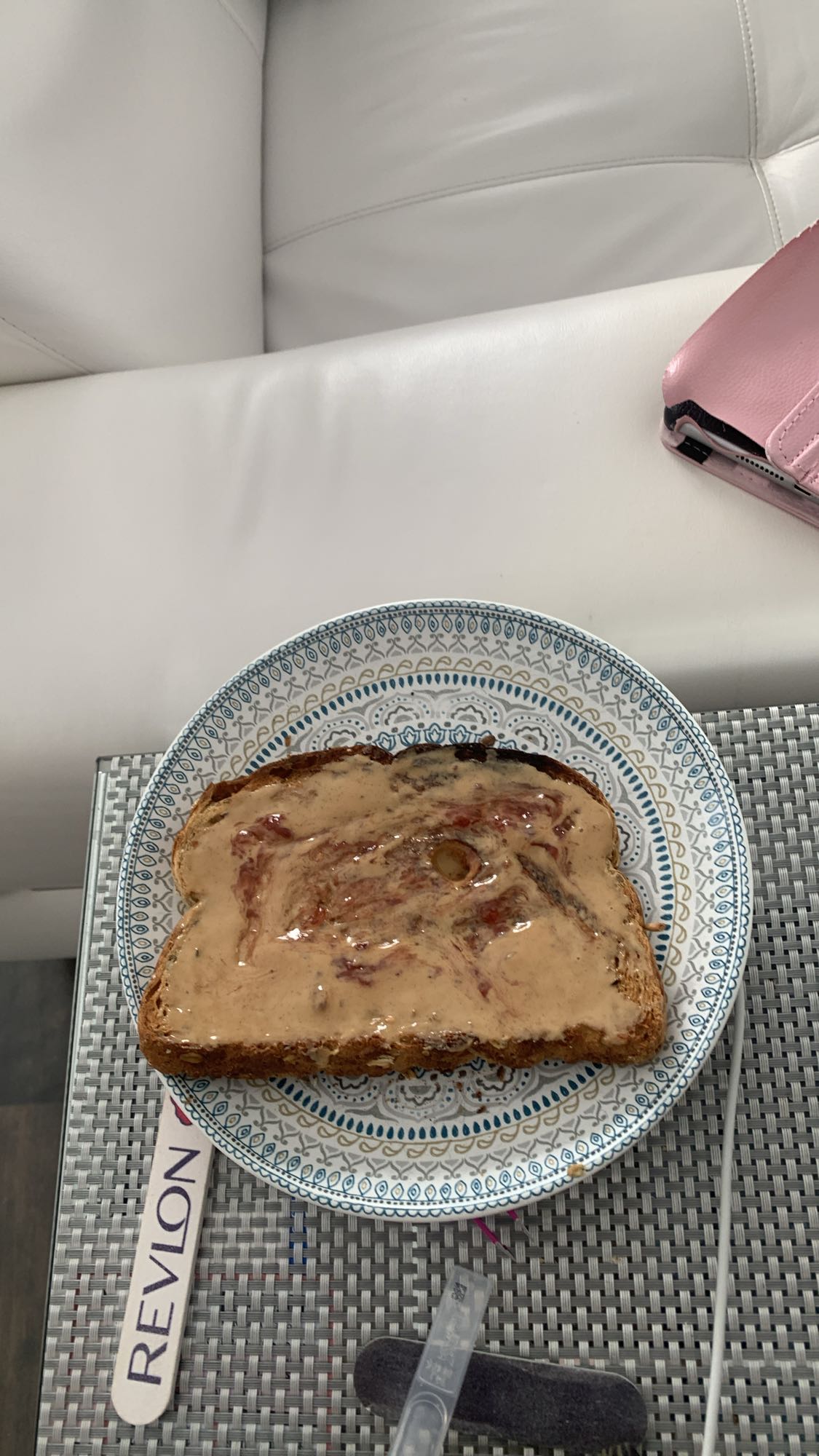 Toast beurre de cacahuète