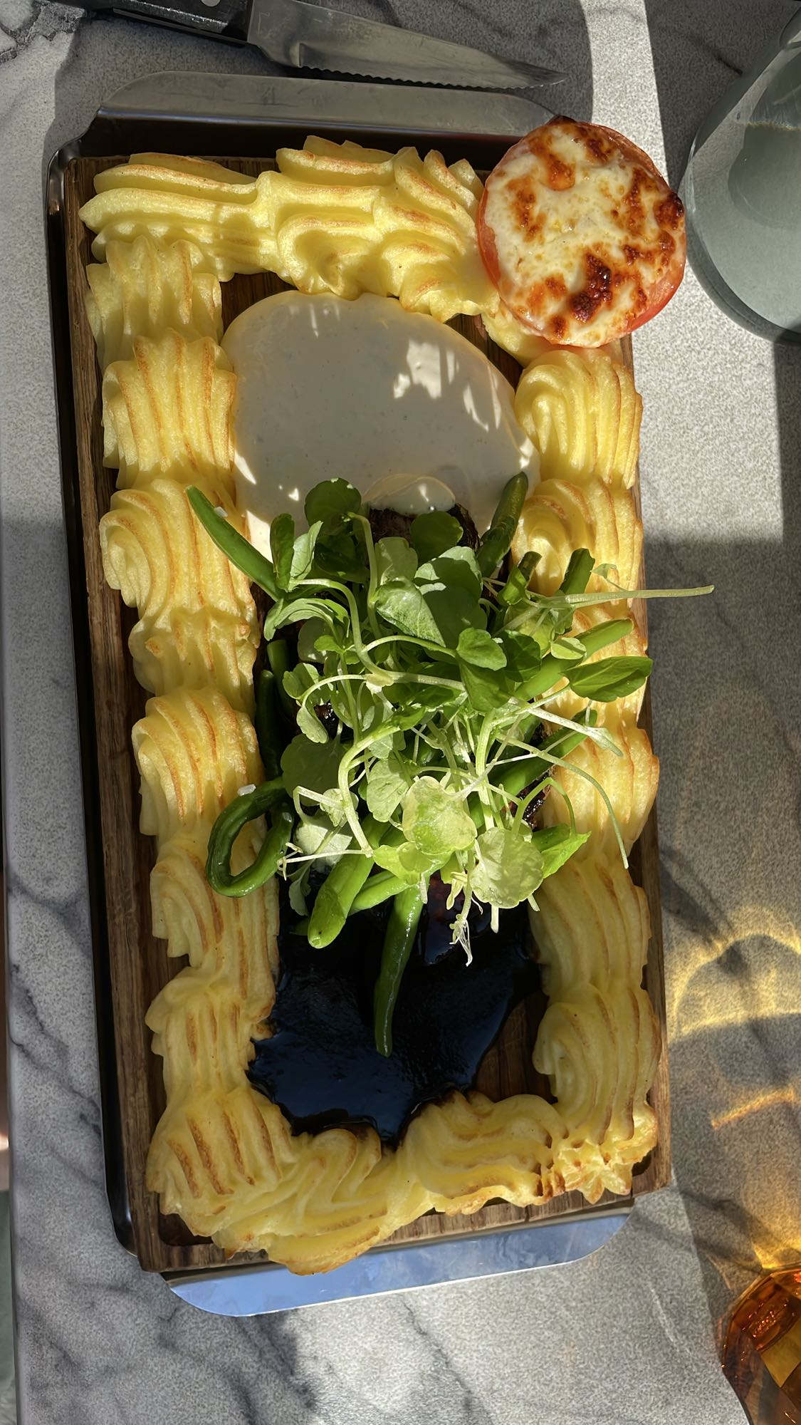 Oxfilé med potatismos